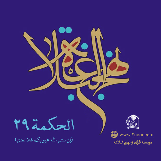 الحکمة 29